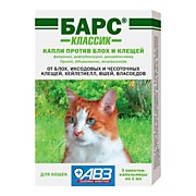 Капли Барс на хол. кошек (3 дозы)