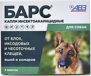Капли Барс на хол. собак 4 пипетки по 0,67мл
