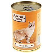 Конс. Кошачье Счастье цыпленок д/к 410г
